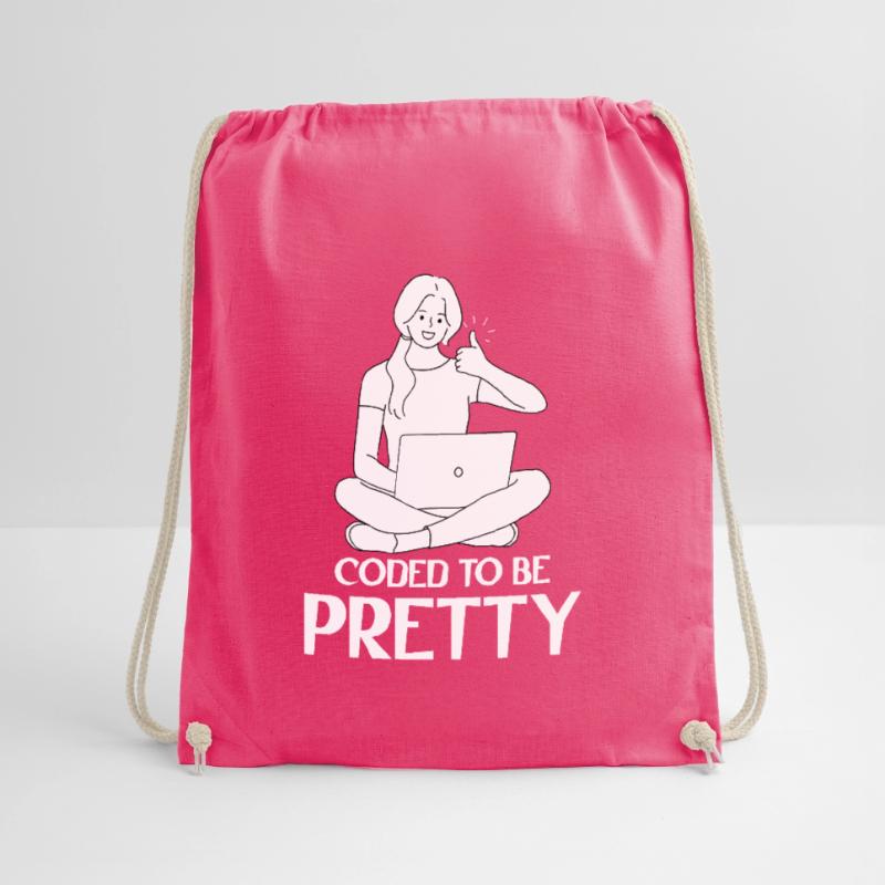 Developer Coder Programmer Woman Drawstring Bag