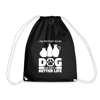 Chien de poterie - Sac de sport léger - noir - Devant
