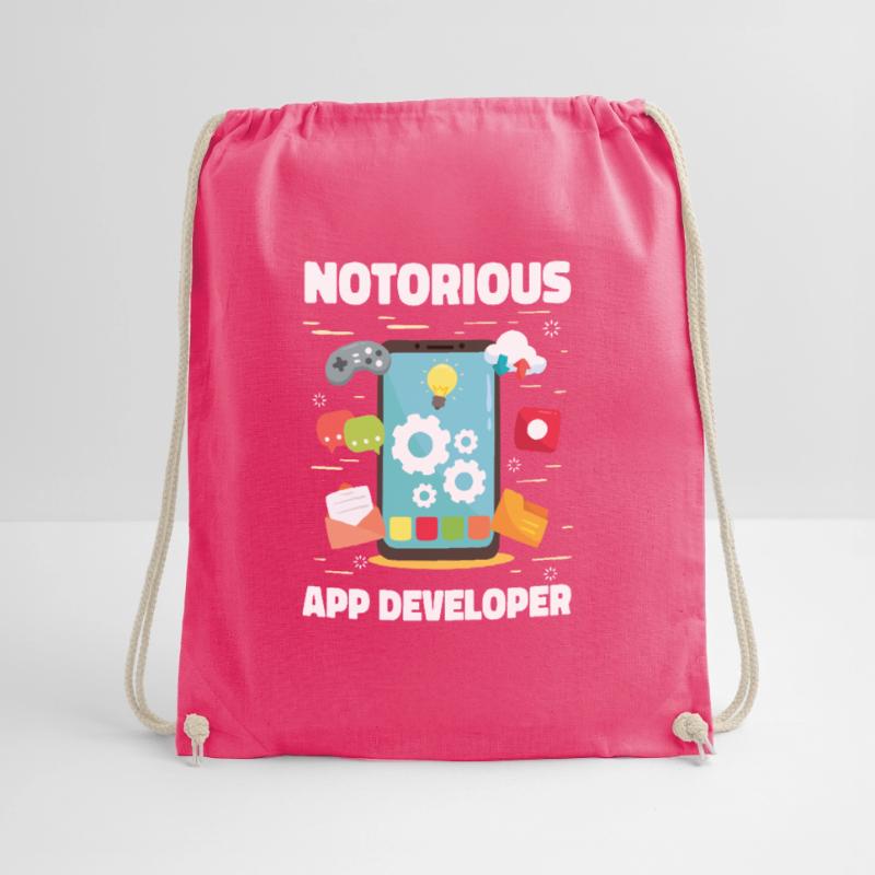 Developer Coder Programmer App Drawstring Bag