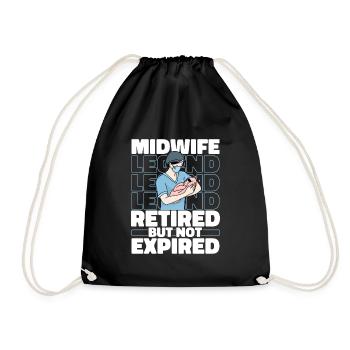 Sage-femme à la retraite - Sac de sport léger - noir - Devant