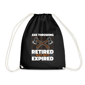 Axe throwing Retired axe throwers - Drawstring Bag - black - Front