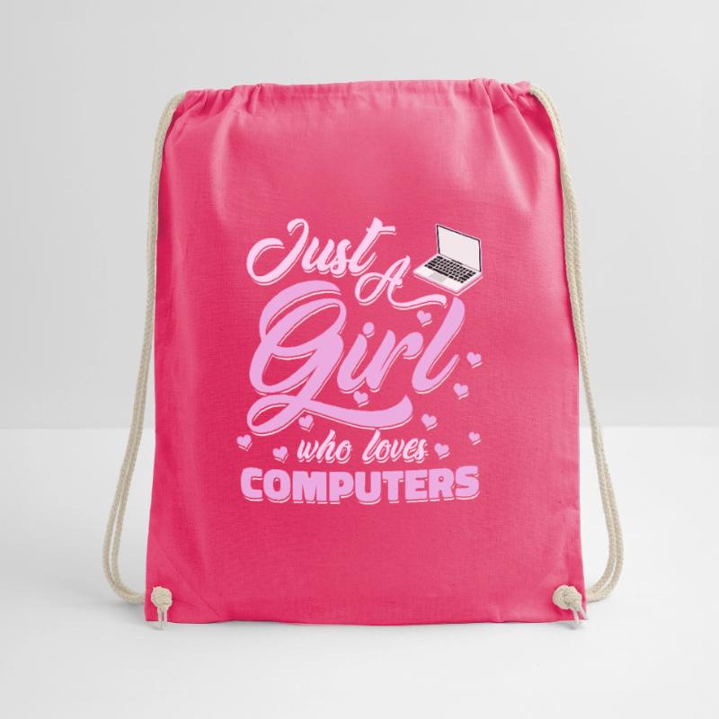 Developer Coder Programmer Girl Drawstring Bag