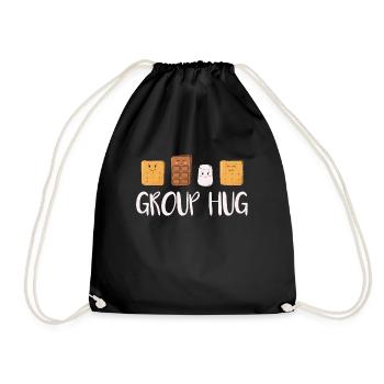 Group Embrace S'mores Marshmallow Camping Smores - Drawstring Bag - black - Front