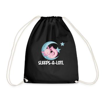 Schl�ft-a-lotl schlafende axolotl kinder axolotlLi - Turnbeutel - Schwarz - Vorne