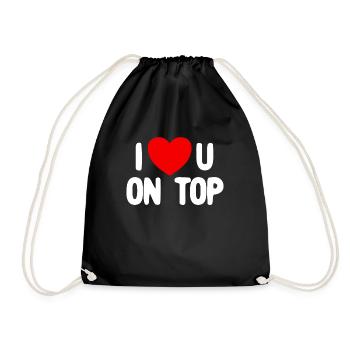 Ich liebe dich am Top -Humor f�r Erwachsene. Ich l - Turnbeutel - Schwarz - Vorne
