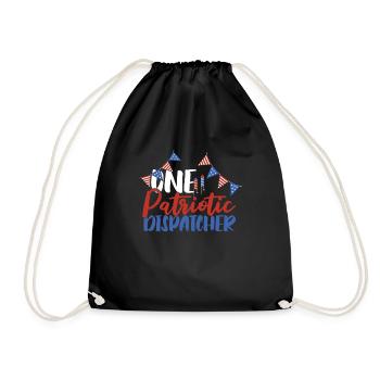 Emergency Call Control Center Operations Center Patriot - Drawstring Bag - black - Front
