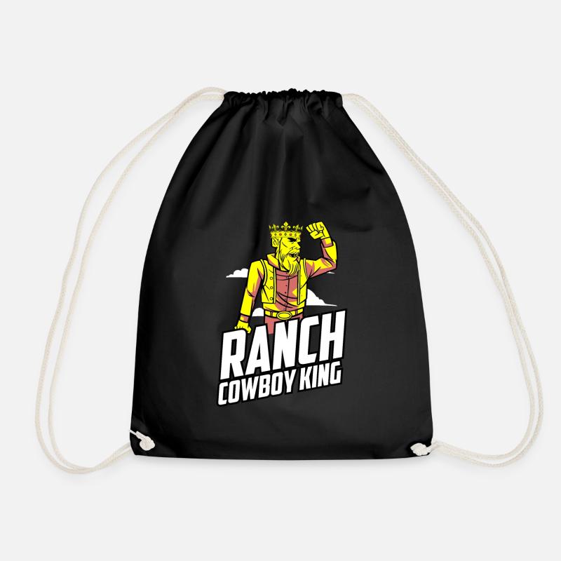 Rodeo Cowboy King - Drawstring Bag - black