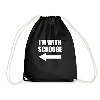 Ich bin mit Scrooge passend zu Weihnachten mit Scr - Turnbeutel - Schwarz - Vorne