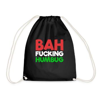 Bah verdammt Humbug Hass Weihnachten Bah HumbugM�d - Turnbeutel - Schwarz - Vorne