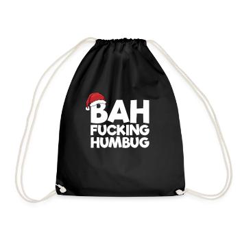 Bah verdammt Humbug Hass Weihnachten Bah HumbugM�d - Turnbeutel - Schwarz - Vorne