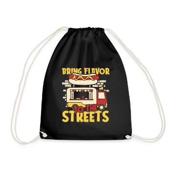 Street Food Hotdog - Drawstring Bag - black - Front