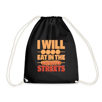 Street food Corndog - Drawstring Bag - black - Front