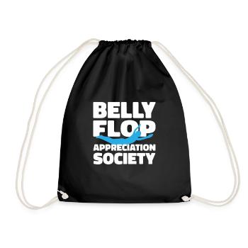 Diving Diver Belly clap - Drawstring Bag - black - Front