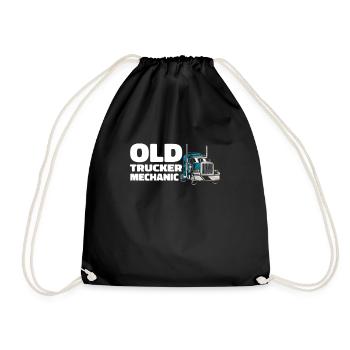 Truck driver Trucker Truck driver Mechanic - Drawstring Bag - black - Front