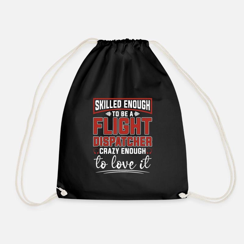 Emergency call control center operations center flight - Drawstring Bag - black