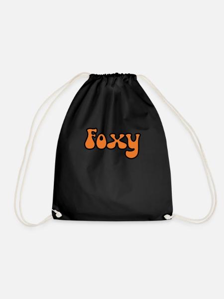 Foxy niedliche Fuchsfuchsfuchsfuchs - Turnbeutel - Schwarz