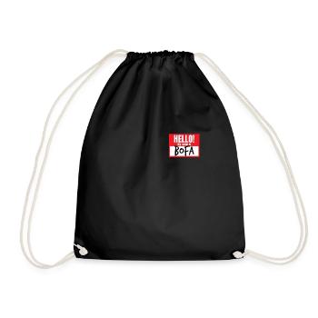 Bofa Nametag lustige Deez N�sse Geschenke Deez N�s - Turnbeutel - Schwarz - Vorne