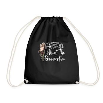 Christ Christianity Resurrection - Drawstring Bag - black - Front