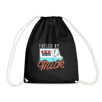 Lait de vache Humour Wagon de lait - Sac de sport léger - noir - Devant