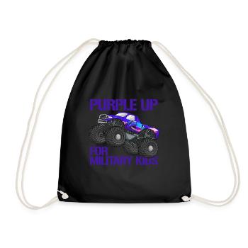 Lila up f�r Milit�rkinder Monster Truck Jungen - Turnbeutel - Schwarz - Vorne