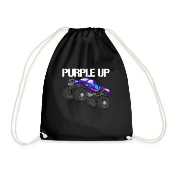 Lila up Monster Truck Milit�r Kinder lila lila auf - Turnbeutel - Schwarz - Vorne