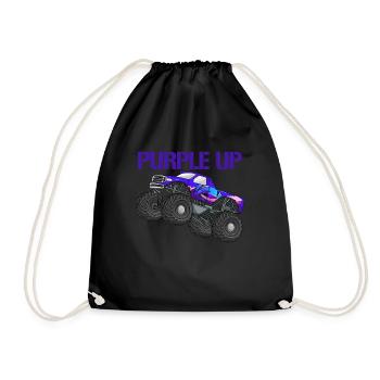 Lila up Monster Truck Milit�r Kinder lila lila auf - Turnbeutel - Schwarz - Vorne
