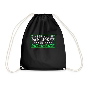 Ich behalte alle meine Vater-Witze in einem Papa-a - Turnbeutel - Schwarz - Vorne