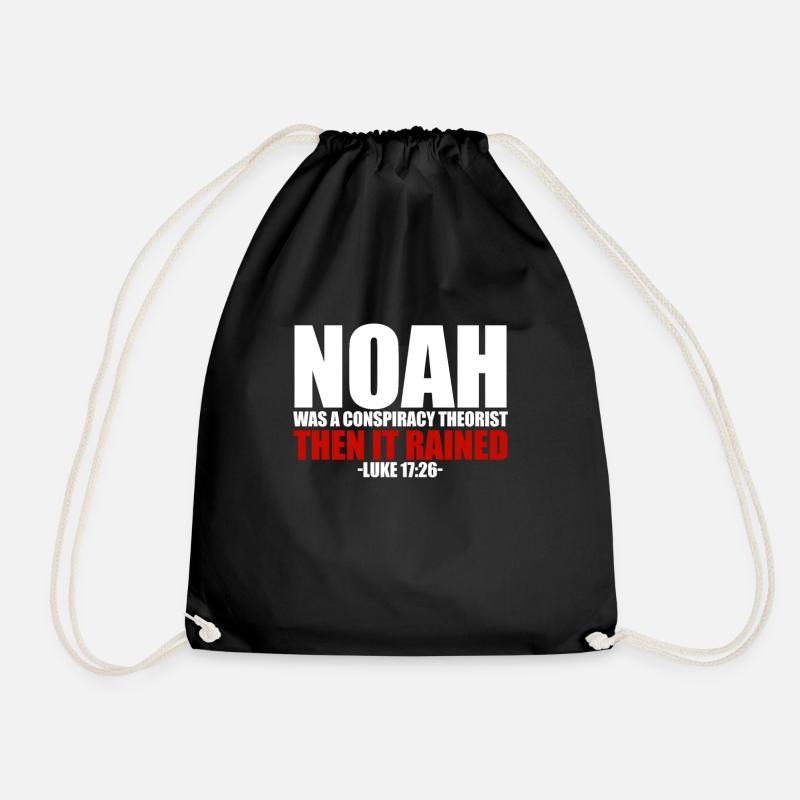 Noah Verschw�rungstheoretiker dann regnete er Luka - Turnbeutel - Schwarz