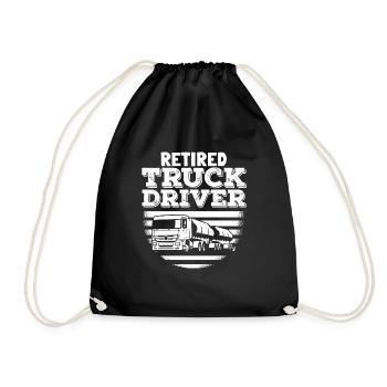 Truck driver Trucker Truck driver - Drawstring Bag - black - Front