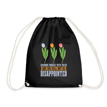 Tulips Cute Tulips - Drawstring Bag - black - Front
