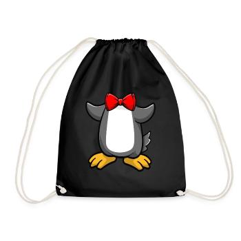 Penguin Kost�m Smoking Funny Halloween Penguin - Turnbeutel - Schwarz - Vorne
