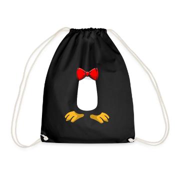 Penguin Kost�m Smoking Funny Halloween Penguin - Turnbeutel - Schwarz - Vorne