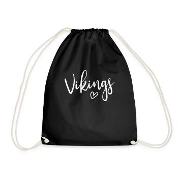 Vikings High School Vikings Sportteam Frauen - Turnbeutel - Schwarz - Vorne