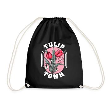 Tulips City Tulips - Drawstring Bag - black - Front