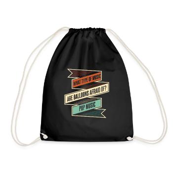Music Teacher Music Teacher Funny - Drawstring Bag - black - Front