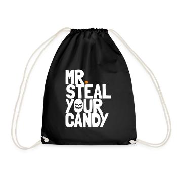 Mr Steal Ihre S��igkeiten Kleinkind Halloween Outf - Turnbeutel - Schwarz - Vorne