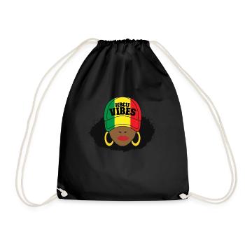 HBCU Vibes Afro Girl Historical Black College HBCU - Turnbeutel - Schwarz - Vorne