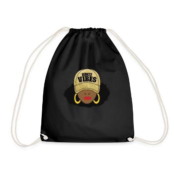 HBCU Vibes Afro Girl Historical Black College HBCU - Turnbeutel - Schwarz - Vorne