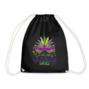 Little Miss Mardi Gras Girls Mardi Gras Prinzessin - Turnbeutel - Schwarz - Vorne