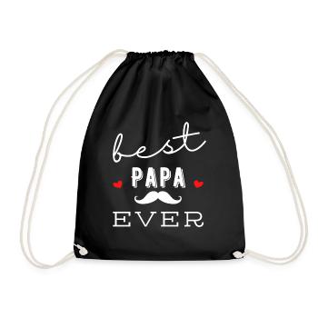Best Papa Ever - Cadeau Idéal pour les Papas - Sac de sport léger - noir - Devant