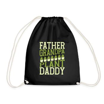Hobbygärtner Garten Papa Gärtnerischer Opa - Turnbeutel - Schwarz - Vorne