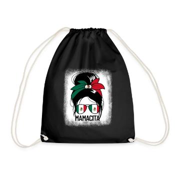 Mama Cita hei�e mexikanische Frau Cinco de Mayo Ma - Turnbeutel - Schwarz - Vorne