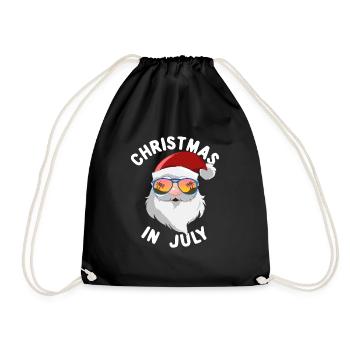 Weihnachten im Juli Santa Beach Urlaub Weihnachten - Turnbeutel - Schwarz - Vorne
