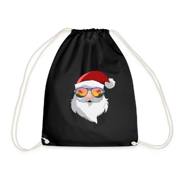 Weihnachten im Juli Santa Beach Urlaub Weihnachten - Turnbeutel - Schwarz - Vorne