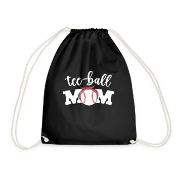 Tee-Ball Mom Tee Ball Baseball Frauen Tee-Ball - Turnbeutel - Schwarz - Vorne