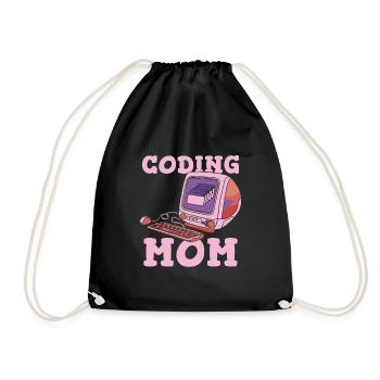 Développeur Coder Programmeur Mère - Sac de sport léger - noir - Devant