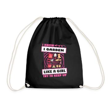 Hobby Gardener Garden Funny - Drawstring Bag - black - Front