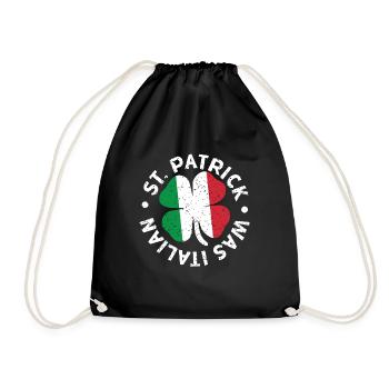 Lustiger St. Patrick's Day St. Patrick war Italien - Turnbeutel - Schwarz - Vorne