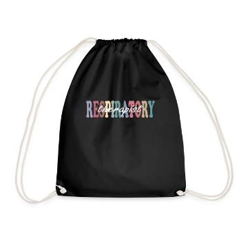 Atemtherapeut s��er RT -Geschenktherapeut - Turnbeutel - Schwarz - Vorne