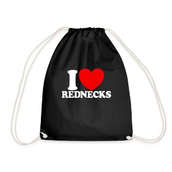 Ich liebe Rednecks Red Heart Southern Ich liebe Re - Turnbeutel - Schwarz - Vorne